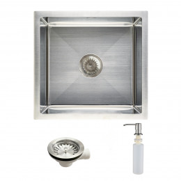 Мойка нержавеющая сталь, прямоугольная, 520*450мм, сатин никель, AKS (3,2мм)