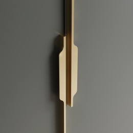 Ручка меб. скоба алюм. ANDROMEDA 1056 матовое браш золото, AKS (правая)