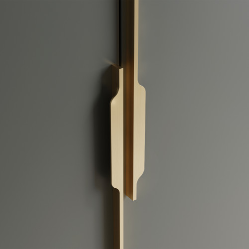 Ручка меб. скоба алюм. ANDROMEDA 1056 матовое браш золото, AKS (правая)