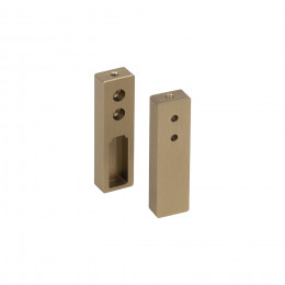 Держатель штанги гардеробной прямоуг. FAME/1 концевой, латунь браш AKS