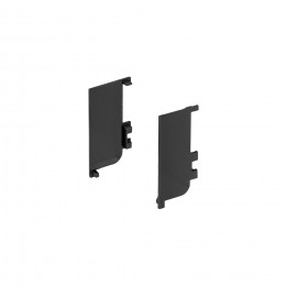 Комплект заглушек металлич. внутр. к профилю Gola, L-образных (левая+правая) черный AKS