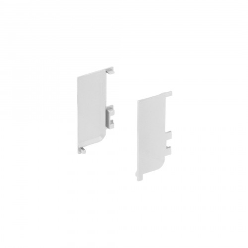 Комплект заглушек металлич. внутр. к профилю Gola, L-образных (левая+правая) серебро AKS