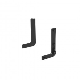 Комплект заглушек металлич. к профилю Gola, L-образных (левая+правая) черный AKS