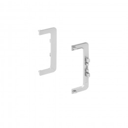 Комплект заглушек металлич. к профилю Gola, С-образных (левая+правая) серебро AKS