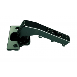 Omnia L Петля 180° под фальшьпанель вкладная с демпфером, черная, под саморез