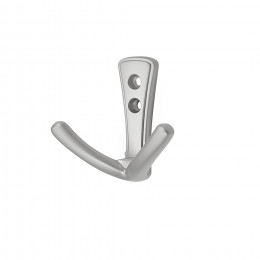 Крючок меб. двухрожковый мет. RUNA хром матовый AKS