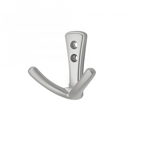 Крючок меб. двухрожковый мет. RUNA хром матовый AKS