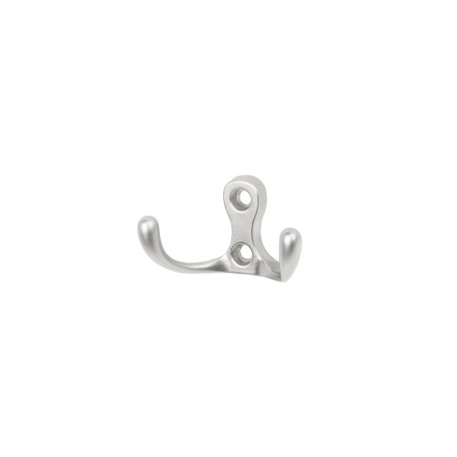 Крючок меб. двухрожковый мет. WP19 матовый хром