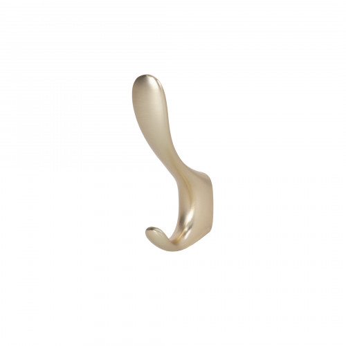 Крючок меб. двухрожковый мет. ROMA, брашированное золото, AKS