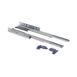 Направляющая скрытого монтажа L-300 push to open ДСП16mm с замками компл. левая+правая PRIME by AKS 3D полное выдвижение