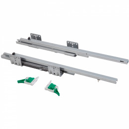 SLIM SLIDE Направляющая скрытого монтажа L-300 с с-мой плавного закрывания до 45 кг, 16мм