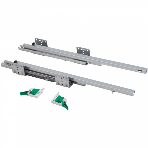 SLIM SLIDE Направляющая скрытого монтажа L-300 с с-мой плавного закрывания до 45 кг, 16мм