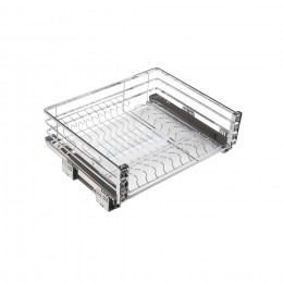 F600A FLAT LINE Корзина выдвижная с сушкой 60 с доводчиком, хром AKS