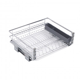 Корзина выдвижная с сушкой 80 с доводчиком, хром AKS