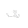 Крючок меб. двухрожковый мет. WP19 белый матовый