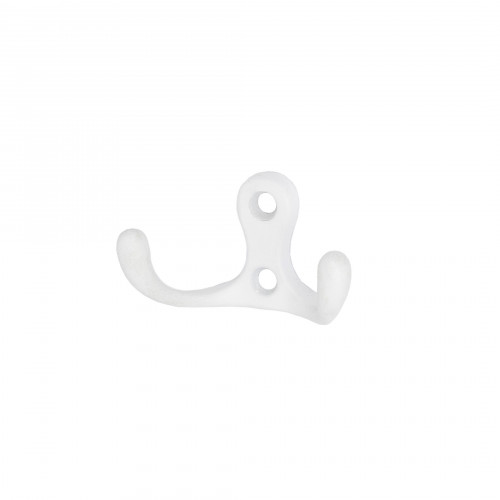 Крючок меб. двухрожковый мет. WP19 белый матовый
