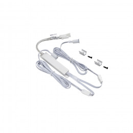 Выключатель бесконтактный на преграду, двойной, накладной/врезной, 12/24V, 60W/100W, D8мм, белый, AKS