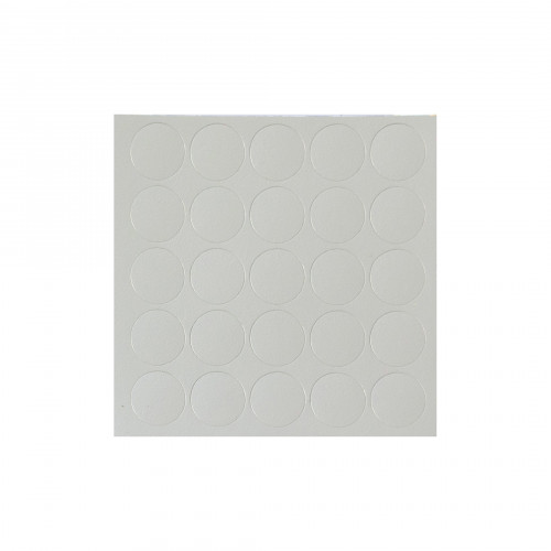 Заглушка самоприлипающая к конфирматам белый серый (14303) FOLMAG (лист-25шт.)