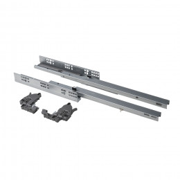 3D Направляющая cкрытого монтажа L-550 с с-мой плавного закрывания, до 45кг, 16-18 mm, AKS PLUS