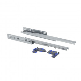 Направляющая скрытого монтажа L-300 с доводчиком ДСП16mm с замками компл. левая+правая PRIME by AKS 3D полное выдвижение