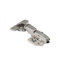 Петля 3D гидравлич. полунакладная 08, 48мм планка Н=0 clip-on, накладка, с евровинтами ,AKS PLUS