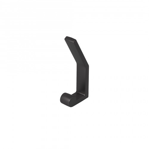 Крючок меб. двухрожковый мет. PEROLA черный матовый AKS