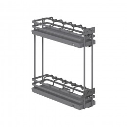 Выдвижная корзина-карго 150 FOCUS крепл.боковое/левое, графит PRIME by AKS