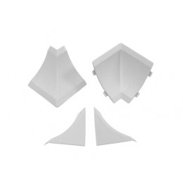 Комплект ПВХ аксессуаров к плинтусу M светло-серый AKS