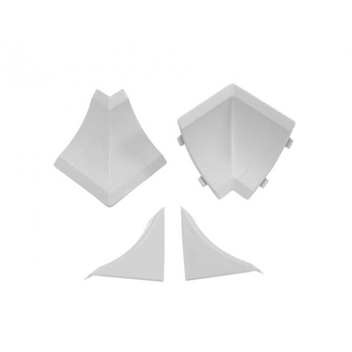 Комплект ПВХ аксессуаров к плинтусу M светло-серый AKS