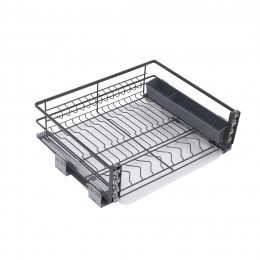 Корзина выдвижная с сушкой 80 с доводчиком, графит AKS