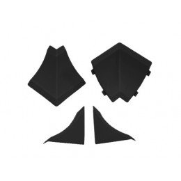 Комплект ПВХ аксессуаров к плинтусу M черный AKS