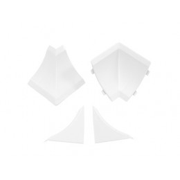 Комплект ПВХ аксессуаров к плинтусу M белый AKS