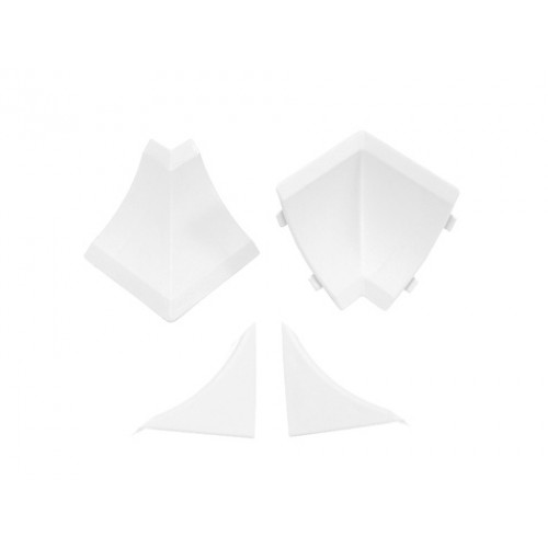 Комплект ПВХ аксессуаров к плинтусу M белый AKS