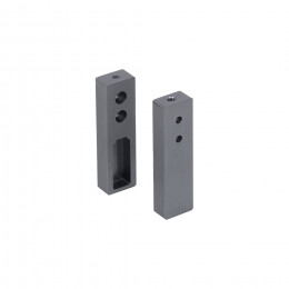 Держатель штанги гардеробной прямоуг. FAME/1 концевой, графит браш AKS