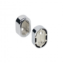 Держатель (розетка) трубы овальной 30*15, хром AKS