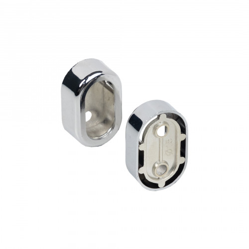 Держатель (розетка) трубы овальной 30*15, хром AKS