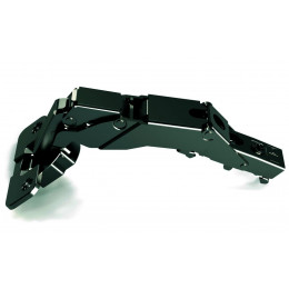 Omnia L Петля 155° накладная с демпфером, черная, под саморез