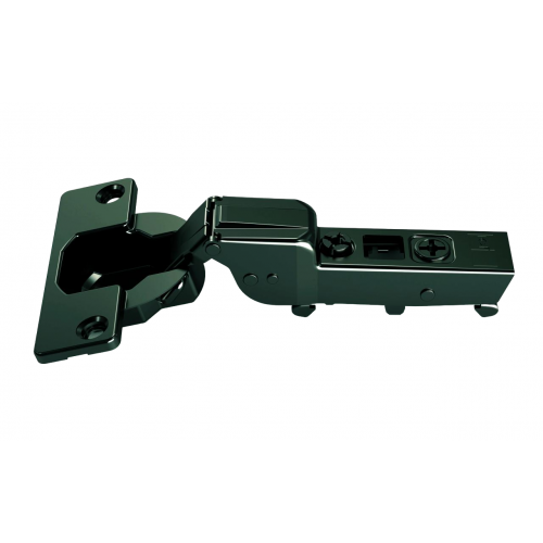 Omnia L Петля 105° полунакладная с демпфером, черная, под саморез