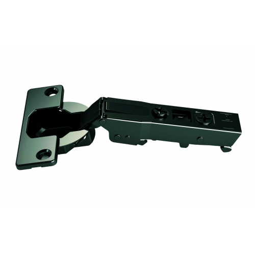 Omnia L Петля 105° накладная с демпфером, черная, под саморез