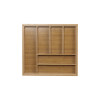 Лоток для столовых приборов BAMBOO раздвижной 520-825*470, бамбук табачный AKS