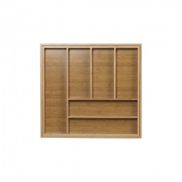 Лоток для столовых приборов BAMBOO раздвижной 520-825*470, бамбук табачный AKS