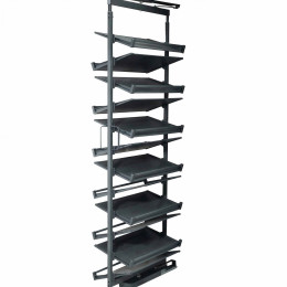 Обувная система поворотная 800 BRUNO h1927-2177 (12 полок), графит PRIME by AKS