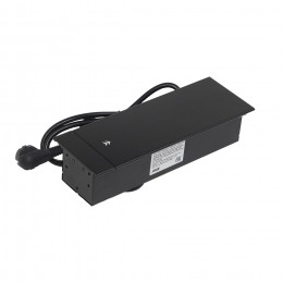 Выдвижной удлинитель Hollander, 2 розетки, 2xUSB, HDMI, LAN, черный AKS