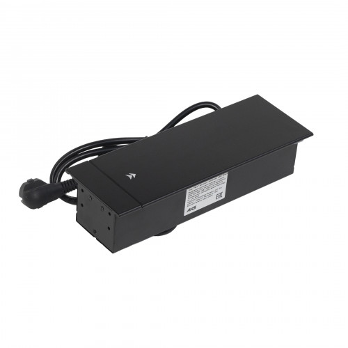 Выдвижной удлинитель Hollander, 2 розетки, 2xUSB, HDMI, LAN, черный AKS